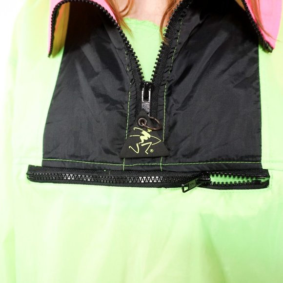 VINTAGE Ocean Pacific Neon Pullover Windbreaker - Picture 2 of 7